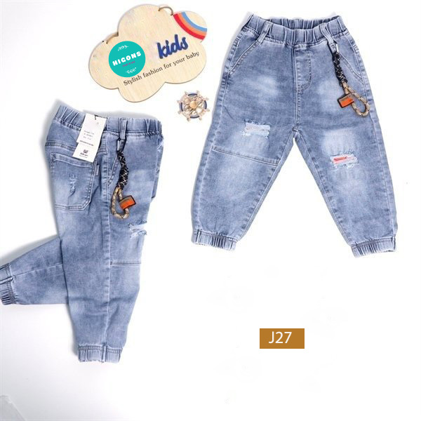 Quần jean Jogger bé trai màu xanh J27