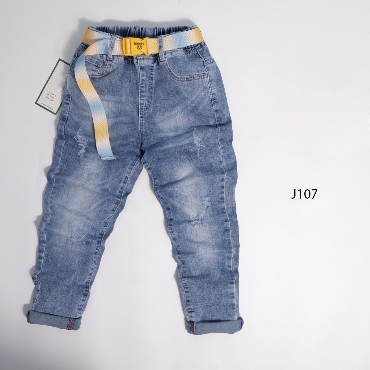 Quần jean bé trai màu xanh dài J107, size 30-50kg