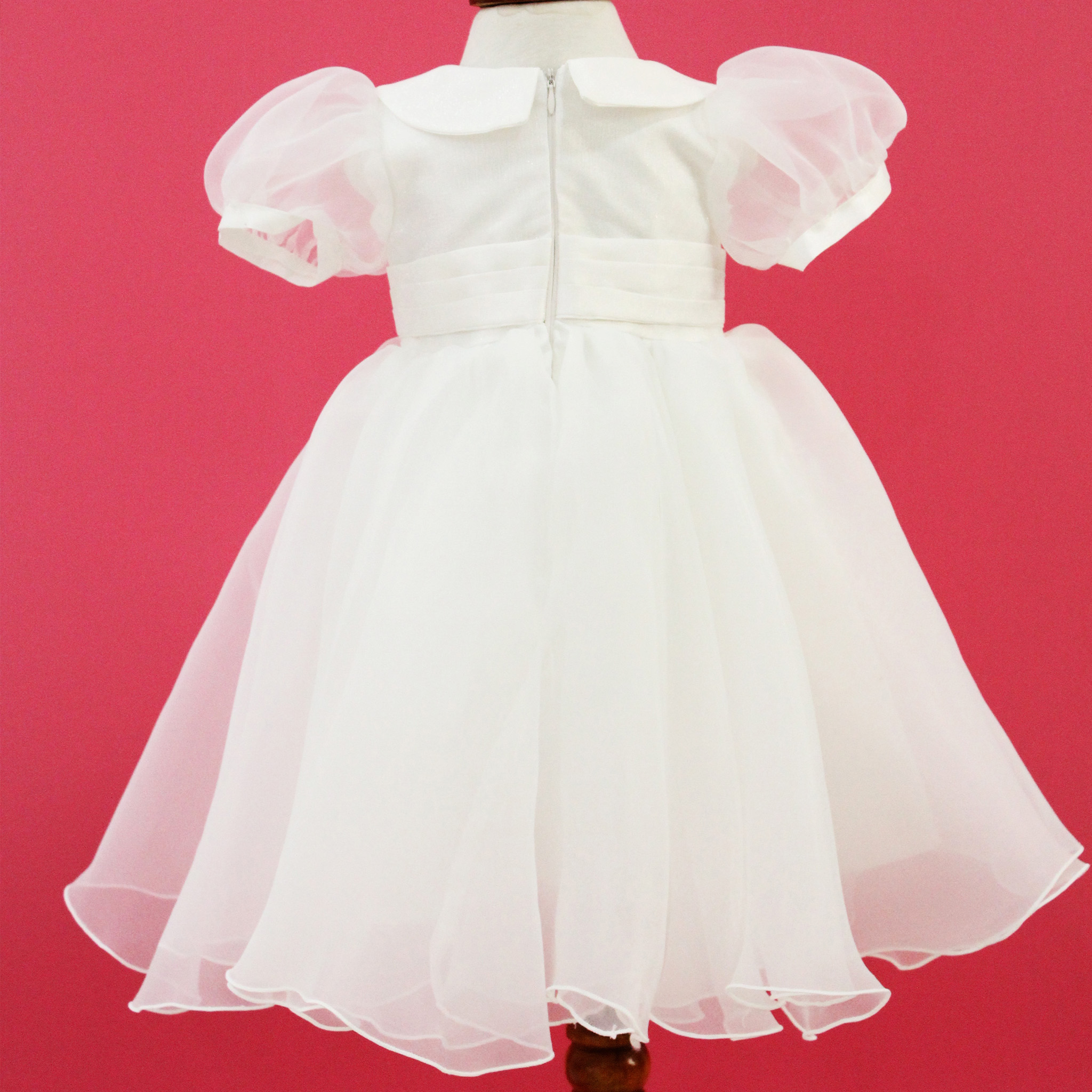 Trang phục trẻ em Cha mẹ trẻ em mặc váy công chúa màu trắng Quần áo